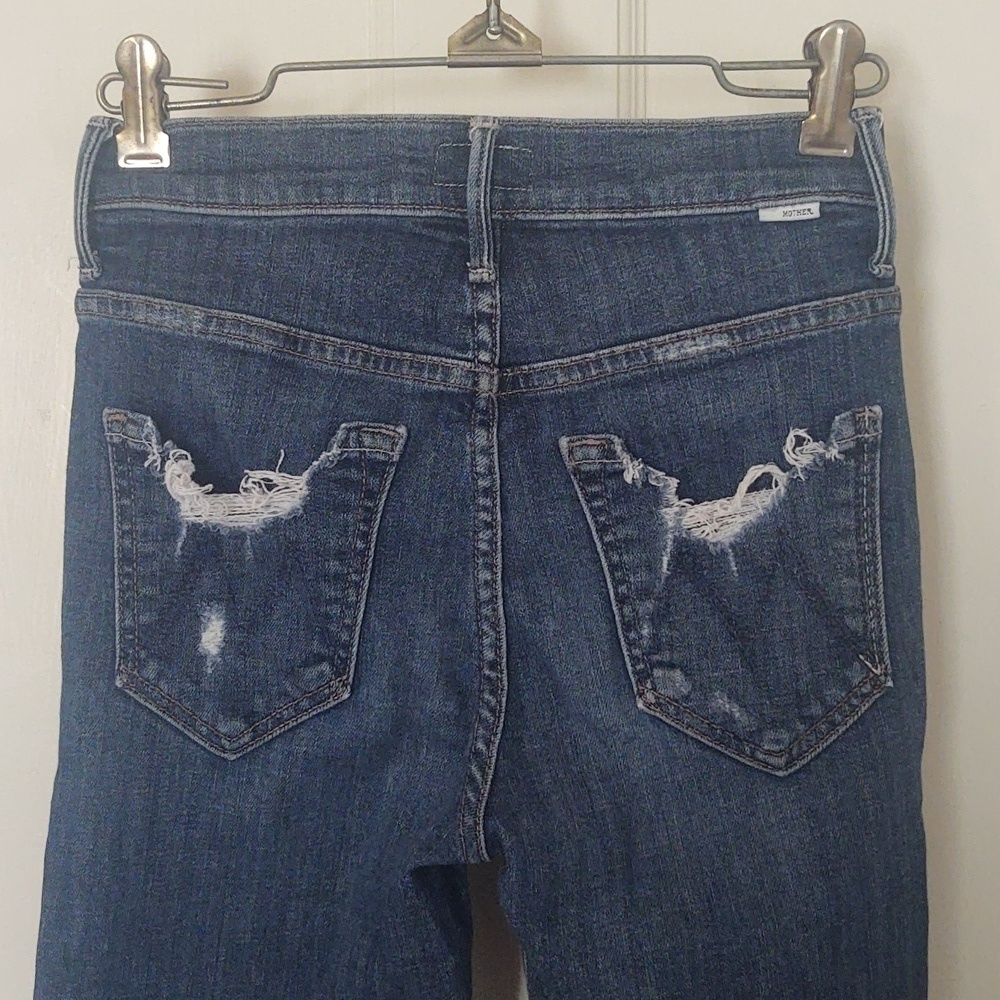 Mother The Stunner Chew Skinny Jean Wash Off Duty Sz 24 - Picture 6 of 12